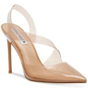 Steve Madden Vienne Vinyl Pointed Toe Pumps Tan Vinyl 6 NWT